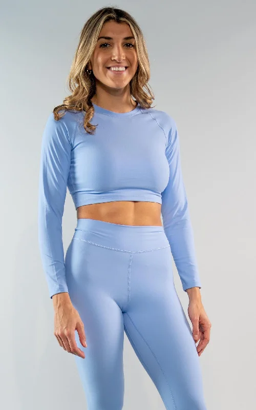 Long Sleeve Desire Crop in Serenity