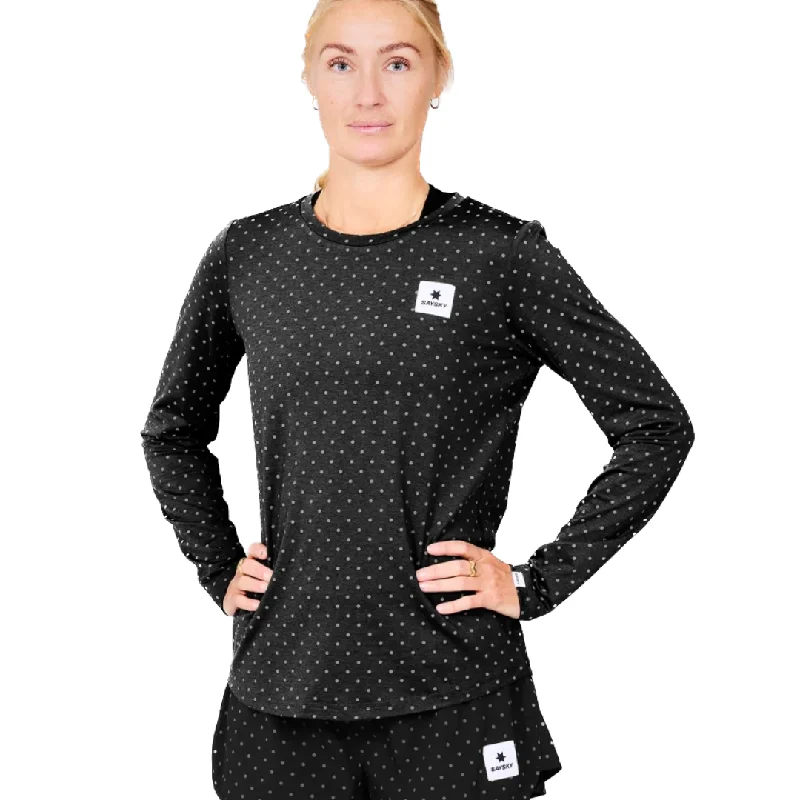 SAYSKY Women's Reflective Polka Pace Long Sleeve