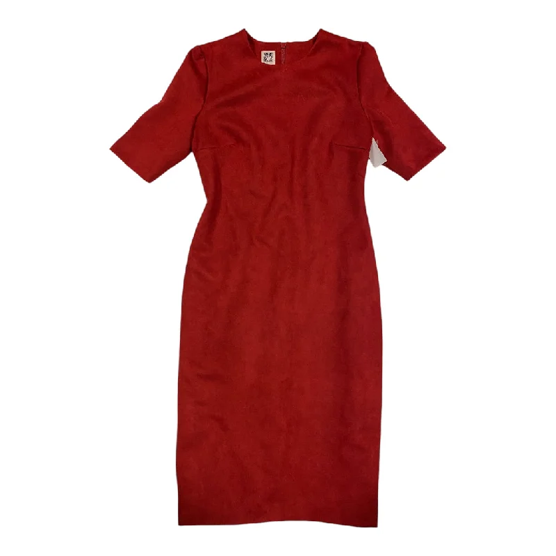 Dress Casual Midi By Anne Klein In Red, Size: 8