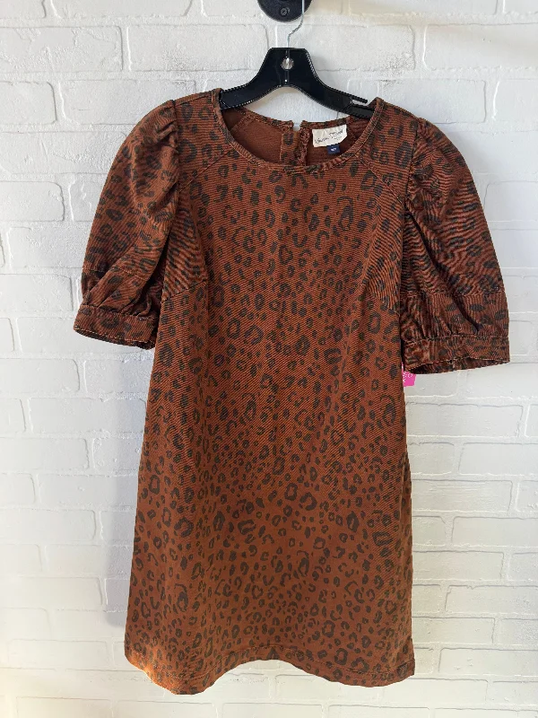 Dress Casual Midi By Universal Thread In Animal Print, Size: M