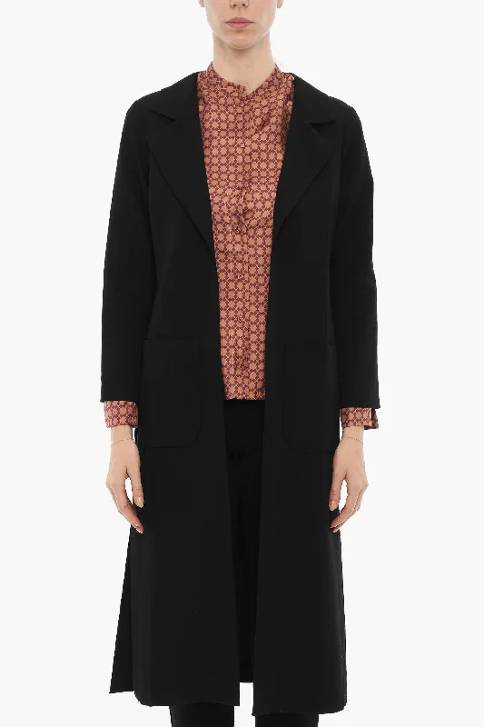 Oblò Unique Solid Color Long Blazer With Patch Pockets M Standard Size