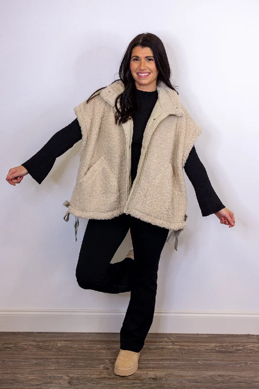 Teddy Fur Beige Sherpa Vest