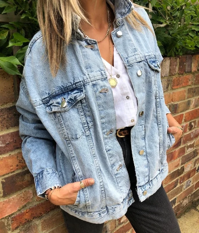 Vintage Wash Relaxed Fit Denim Jacket