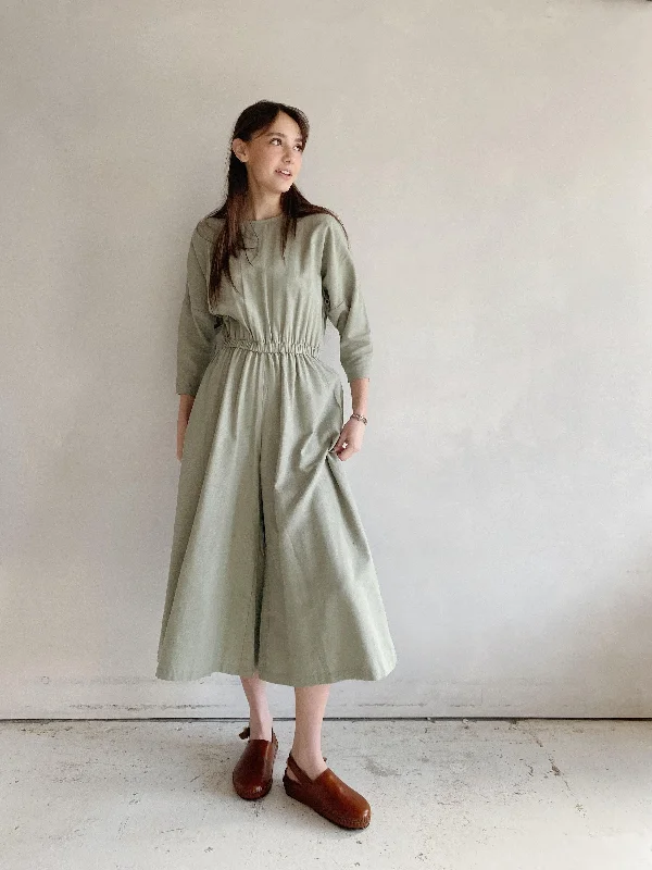 wide culotte jumpsuit in agave