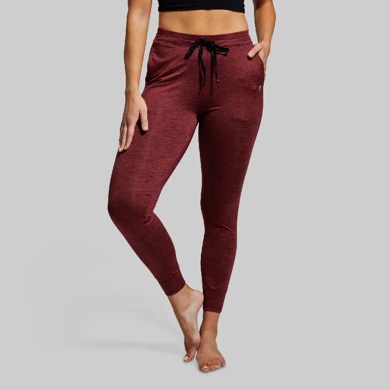 Women's Rest Day Athleisure Jogger (Maroon)