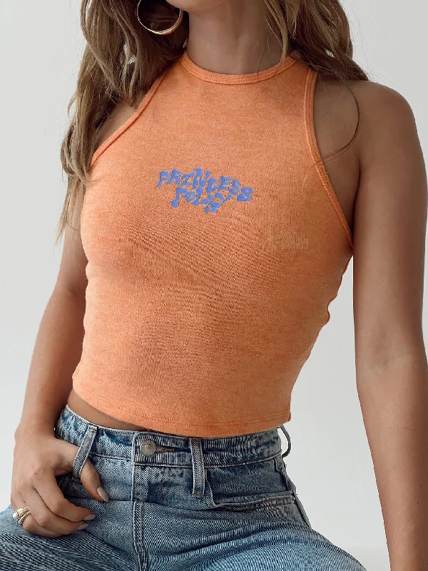 Princess Polly Bubble Tank Orange / Blue